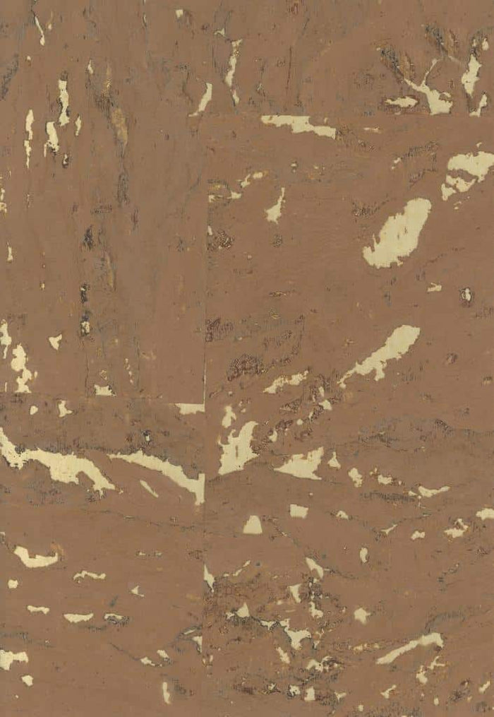 Sample - Lasmin Cork Metallic Wallpaper - Brown Sugar