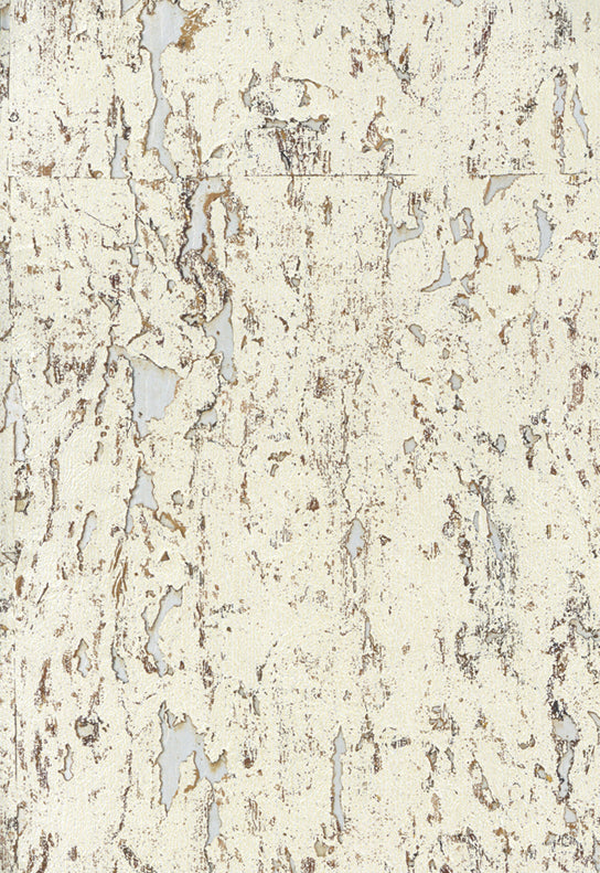 Sample - Lasmin Cork Metallic Wallpaper - Cream/Gold