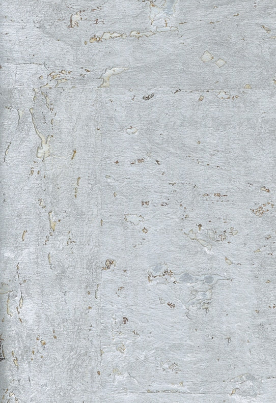 Sample - Lasmin Cork Metallic Wallpaper - Silver/Gold
