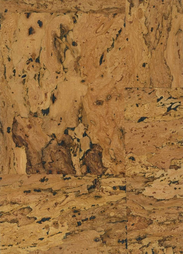 Sample - Lasmin Cork Metallic Wallpaper - Wood Brown