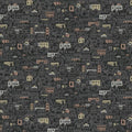Sample - Mediterranea - Cityscape Wallpaper - Charcoal/Metallics