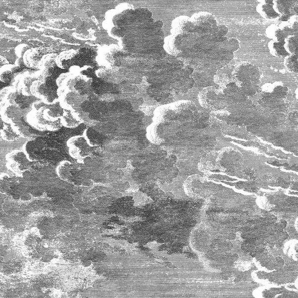 Sample - Nuvolette Wallpaper (2-Roll Set) - Black/White
