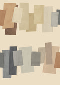 Sample - Offset Blocks Wallpaper - Gingerbread Latté