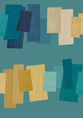 Sample - Offset Blocks Wallpaper - Sapphire Mix