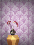 Sample - Orchid Scales Wallpaper - Deep Pink