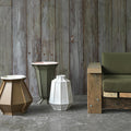 Sample - Piet Hein Eek 'Scrapwood Series' Wallpaper - Grey/Green Beams