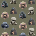 Sample - Poodle Parlour Wallpaper - Moss