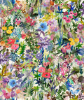 Sample - Poppy Meadow Wallpaper - Rainbow
