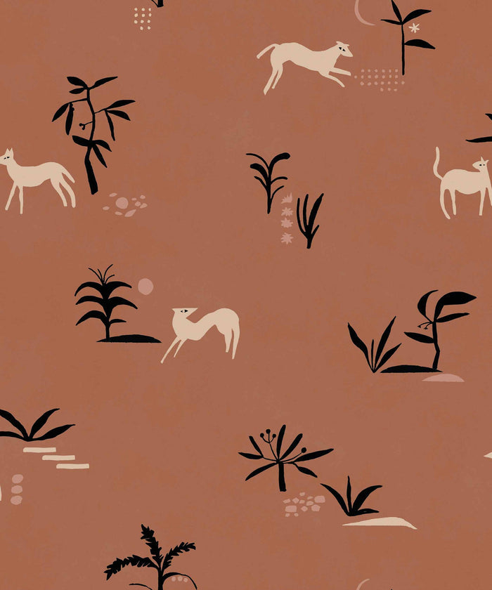 Sample - Prehistoric Animal Wallpaper - Red