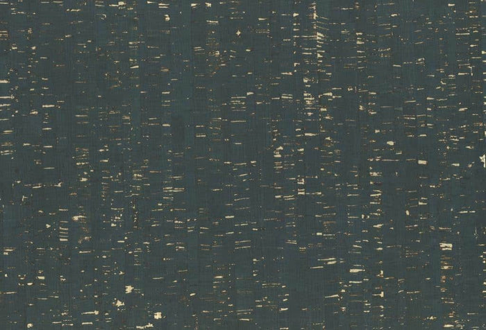 Sample - Refined Cork Wallpaper - Dark Teal/Gold
