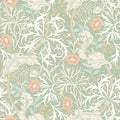Sample - Seaweed Garden Wallpaper - Ohpopsi - Sage/Apricot