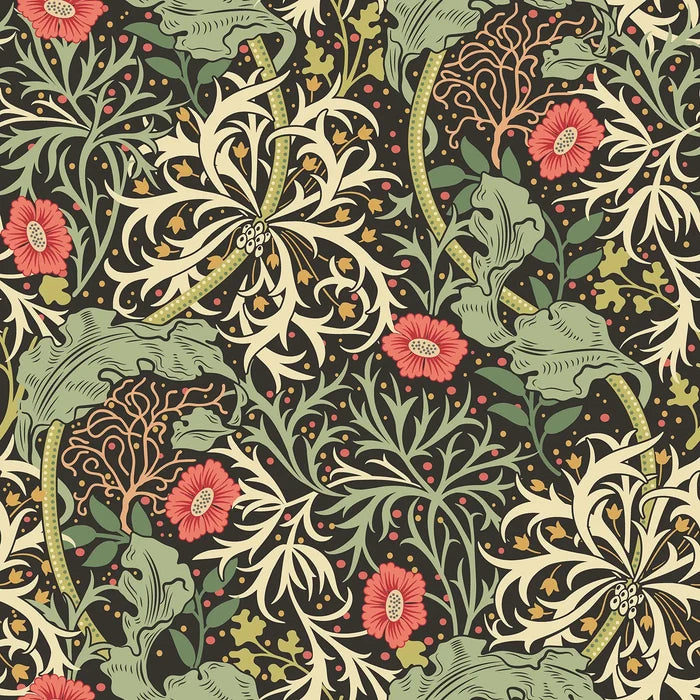 Sample - Seaweed Garden Wallpaper - Ohpopsi - Slate Mix