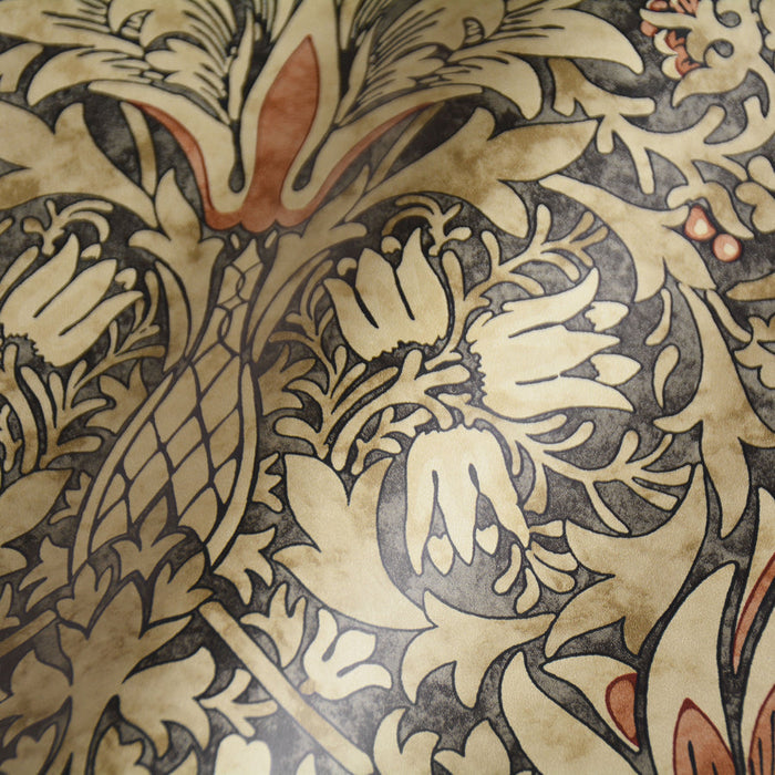 Sample - Snakeshead Wallpaper - Morris - Charcoal/Spice