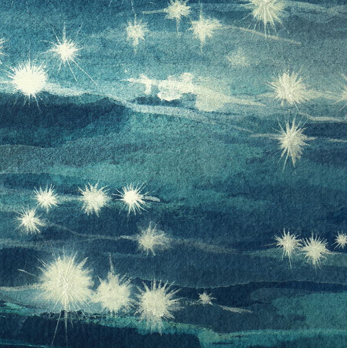 Sample - Sparkling Sea - Custom sized wallpaper mural (per/m2)
