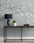 Sample - Takeda Cherry Blossom - Custom sized wallpaper mural (per/m2) - Duck Egg