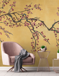 Sample - Takeda Cherry Blossom - Custom sized wallpaper mural (per/m2) - Gold