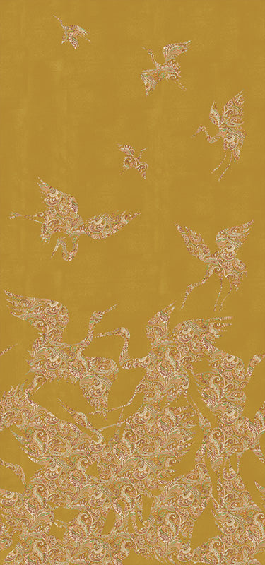 Sample - The Swoop Heron Hybrid Mural Wallpaper - Saffron