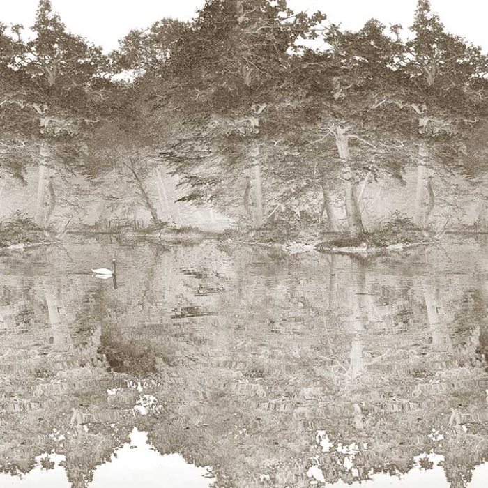 Sample - Toile De Jouy - Custom sized wallpaper mural (per/m2) - Chestnut