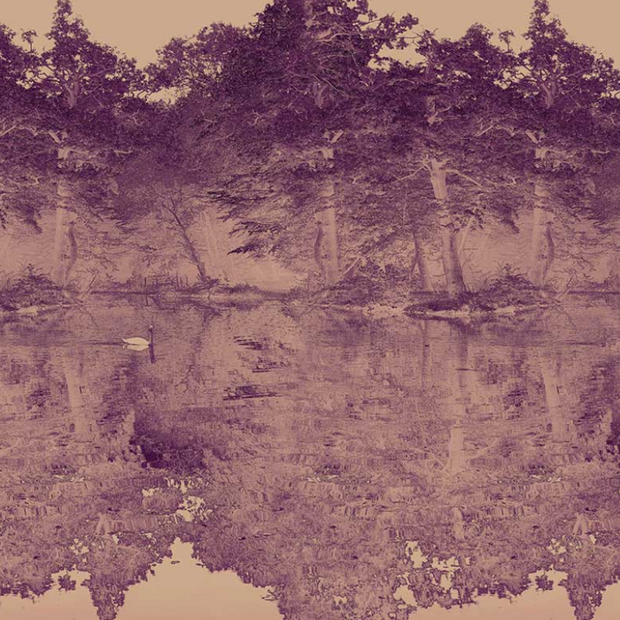 Sample - Toile De Jouy - Custom sized wallpaper mural (per/m2) - Lavender