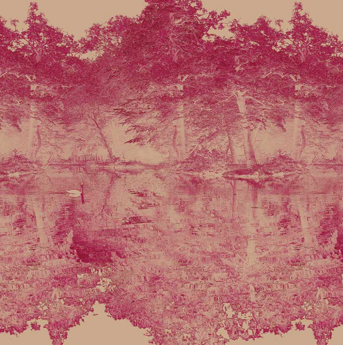 Sample - Toile De Jouy - Custom sized wallpaper mural (per/m2) - Rose