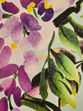 Sample - Trailing Wisteria - Hybrid Mural  - Amethyst & Sky