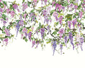 Sample - Trailing Wisteria - Hybrid Mural - Amethyst
