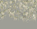 Sample - Trailing Wisteria - Hybrid Mural  - Linen & Stone