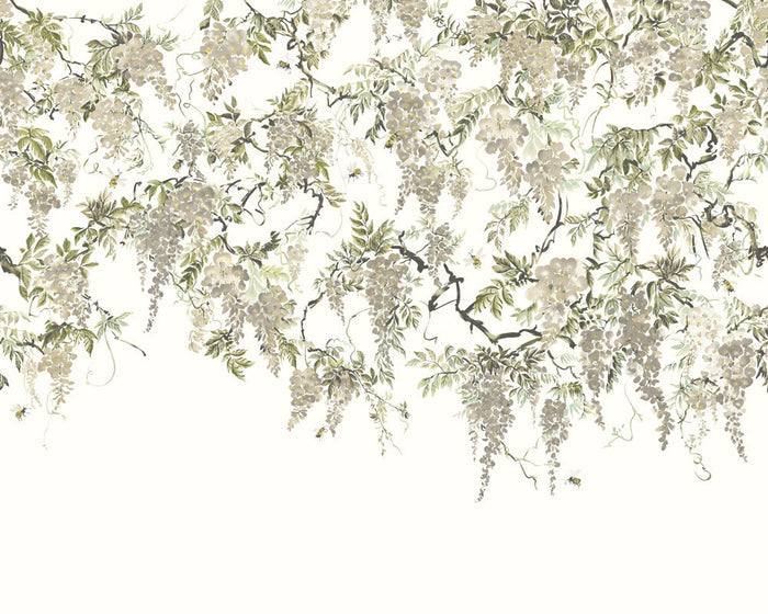 Sample - Trailing Wisteria - Hybrid Mural  - Linen
