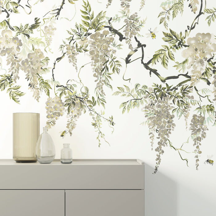 Sample - Trailing Wisteria - Hybrid Mural  - Linen
