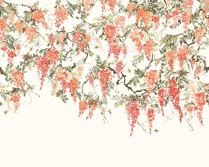 Sample - Trailing Wisteria - Hybrid Mural  - Peach