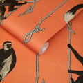 Sample - Troop Monkey Hybrid Mural Wallpaper - House of Hackney - Salamander Orange