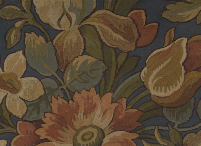 Sample - Vintage Garden Wallpaper - Blue