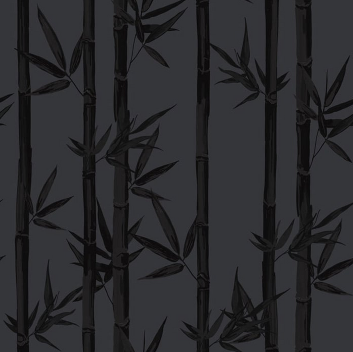 Sample - Waya Bamboo Wallpaper - Charcoal