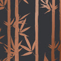Sample - Waya Luxe Bamboo Wallpaper - Charcoal + Bronze