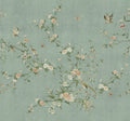 Sample - Whispering Blooms - Custom Sized Wallpaper Mural (per m2) - Teal