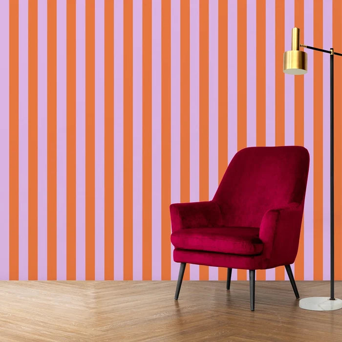 Sample -Candy Stripes Wallpaper - Peel and Stick
