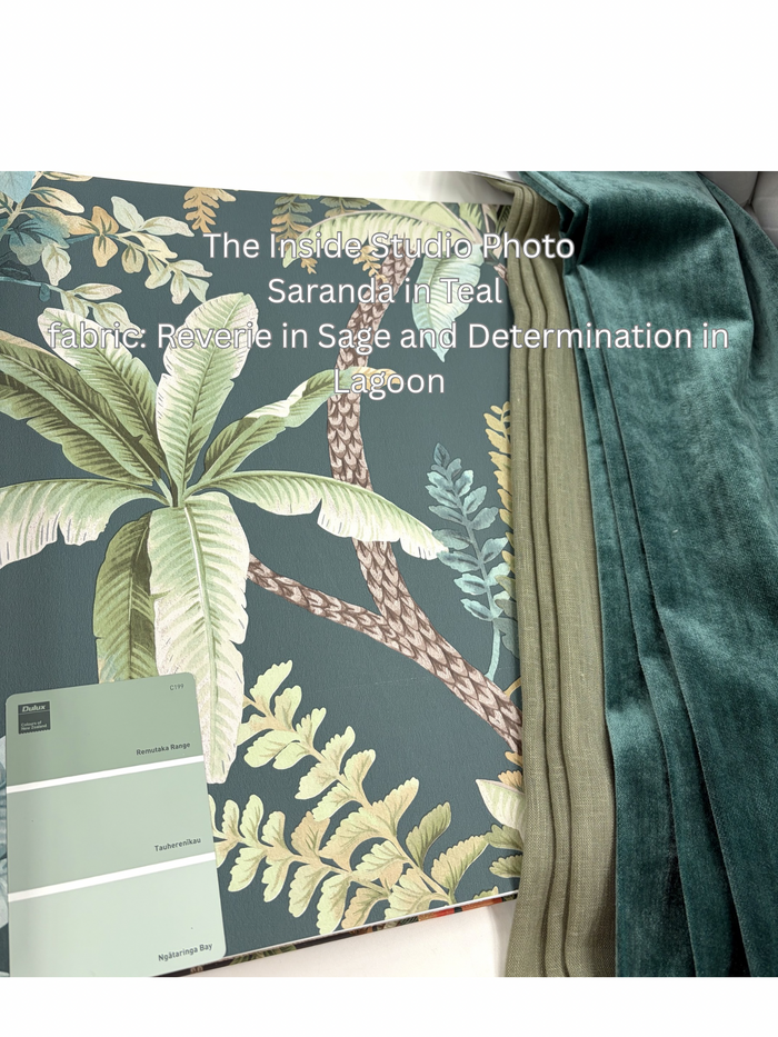 Saranda – Palm Oasis Wallpaper – Teal