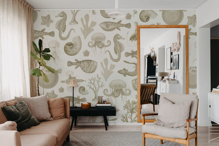 Sea Life - Sand - Custom Sized Wallpaper Mural (per m2)