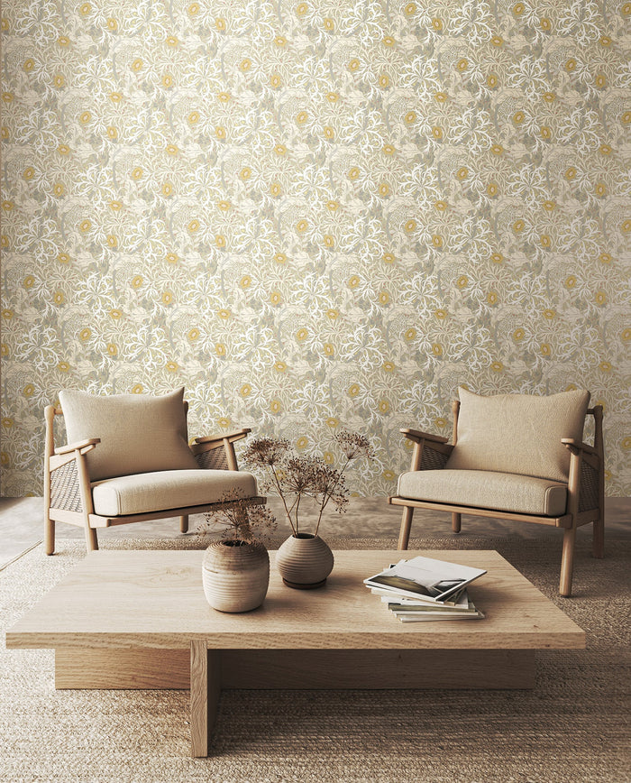 Seaweed Garden Wallpaper - Ohpopsi - Fossil Grey