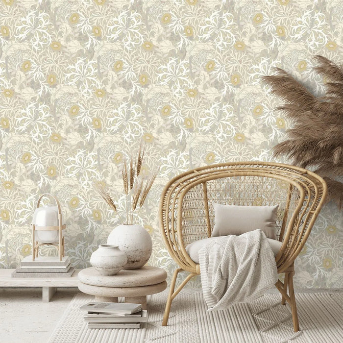 Seaweed Garden Wallpaper - Ohpopsi - Fossil Grey