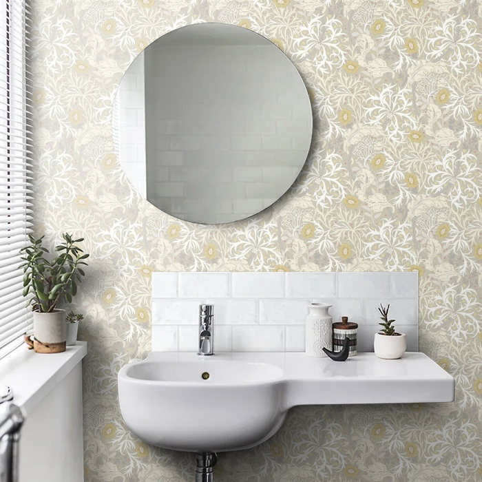 Seaweed Garden Wallpaper - Ohpopsi - Fossil Grey