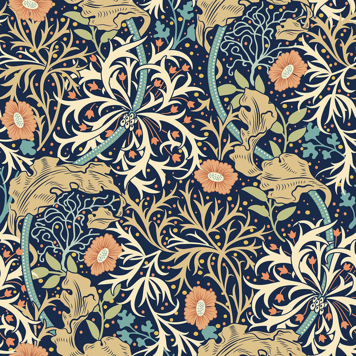 Seaweed Garden Wallpaper - Ohpopsi - Navy
