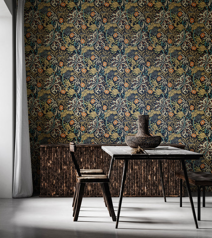 Seaweed Garden Wallpaper - Ohpopsi - Navy
