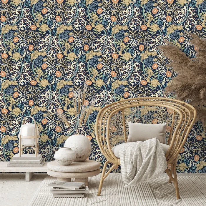 Seaweed Garden Wallpaper - Ohpopsi - Navy