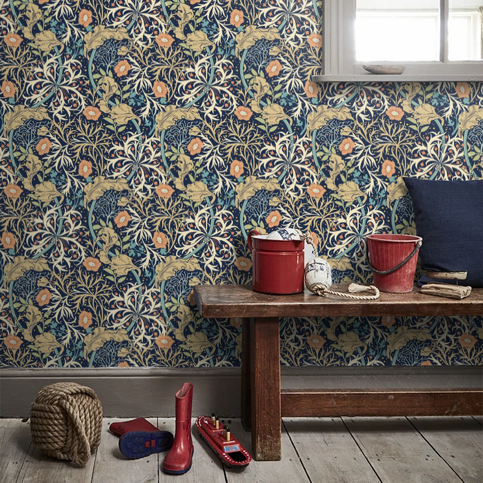 Seaweed Garden Wallpaper - Ohpopsi - Navy