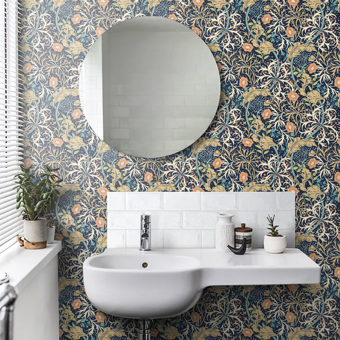 Seaweed Garden Wallpaper - Ohpopsi - Navy