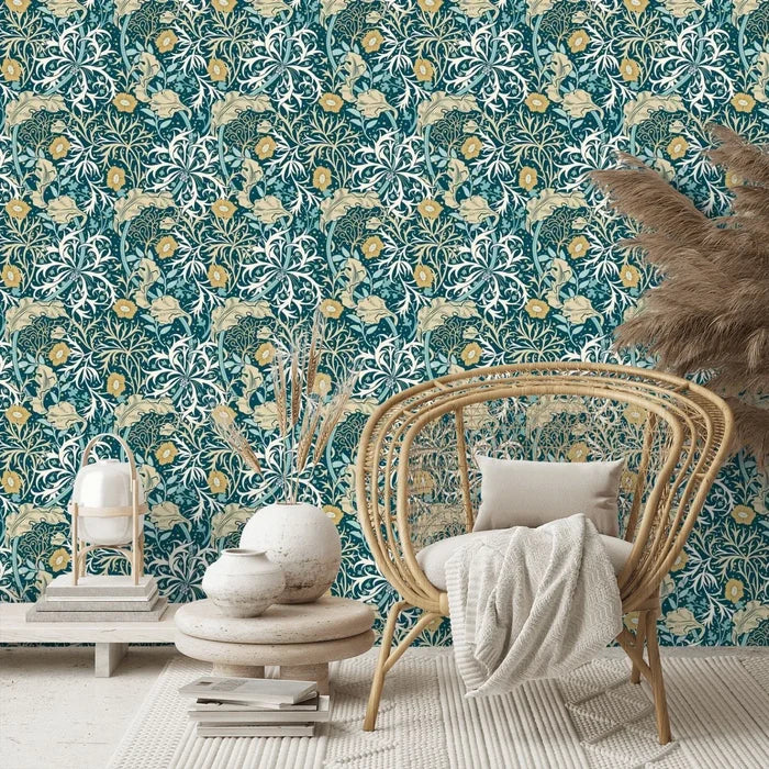Seaweed Garden Wallpaper - Ohpopsi - Petrol
