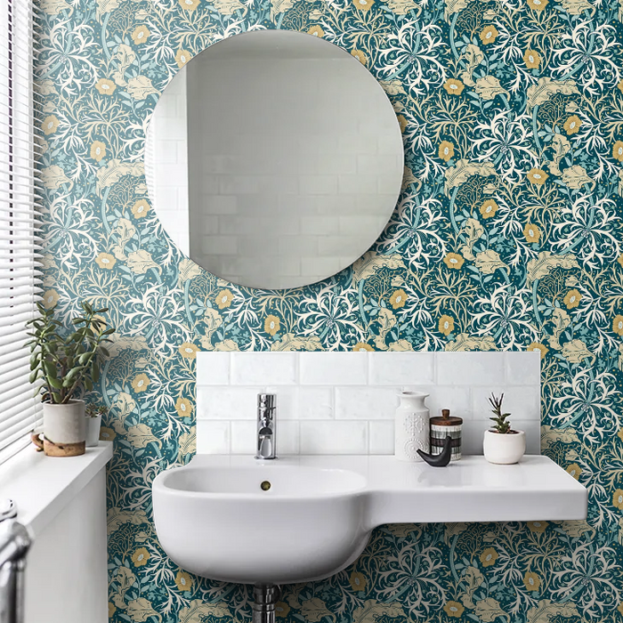 Seaweed Garden Wallpaper - Ohpopsi - Petrol