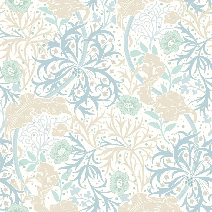Seaweed Garden Wallpaper - Ohpopsi - Soft Blue