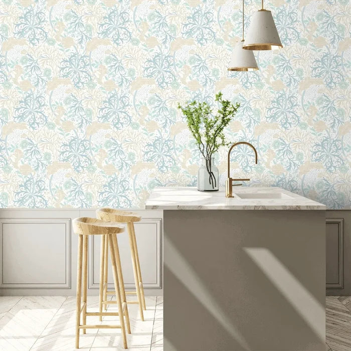 Seaweed Garden Wallpaper - Ohpopsi - Soft Blue